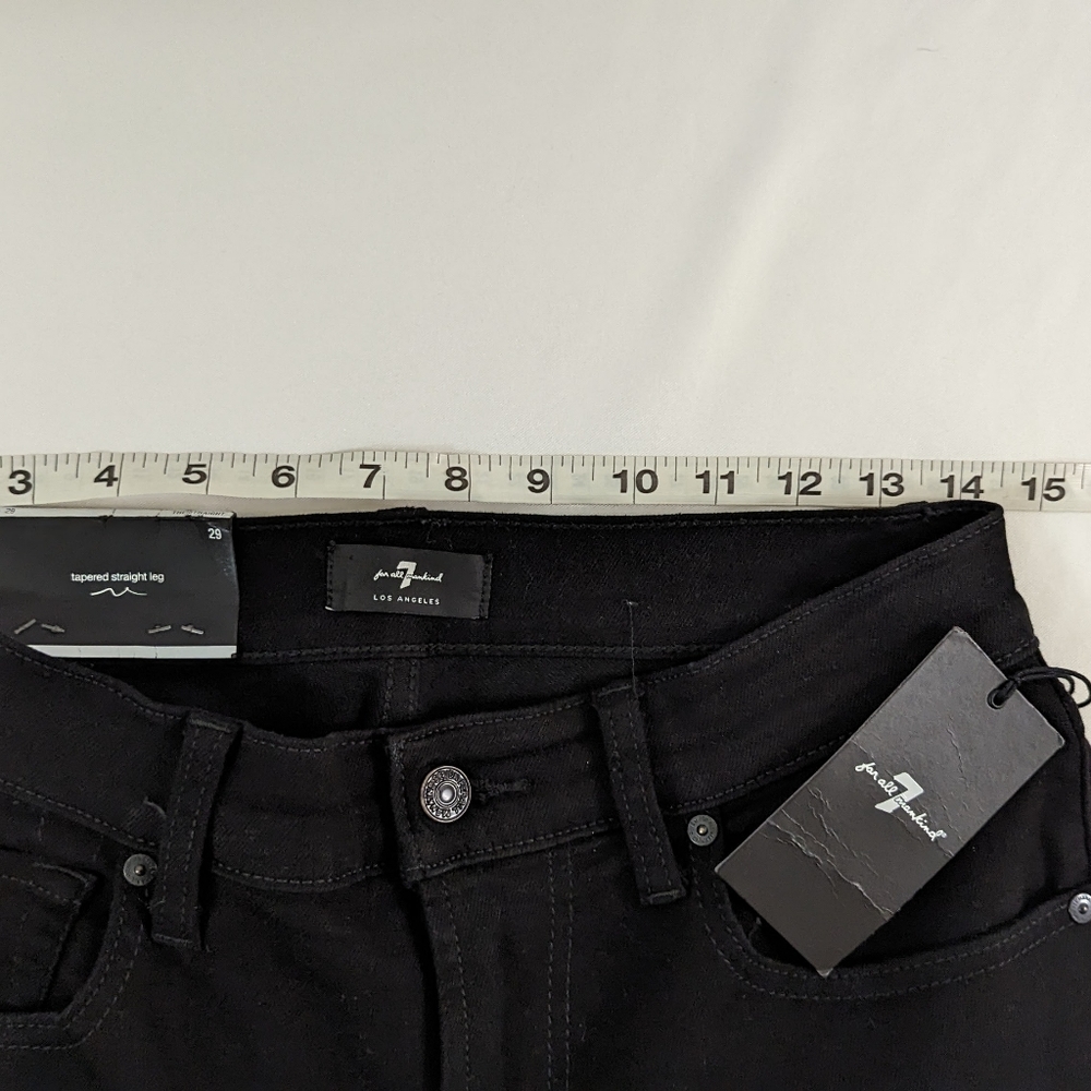 NWT 7 For All Mankind Straight Tapered Jeans - Picture 6 of 10